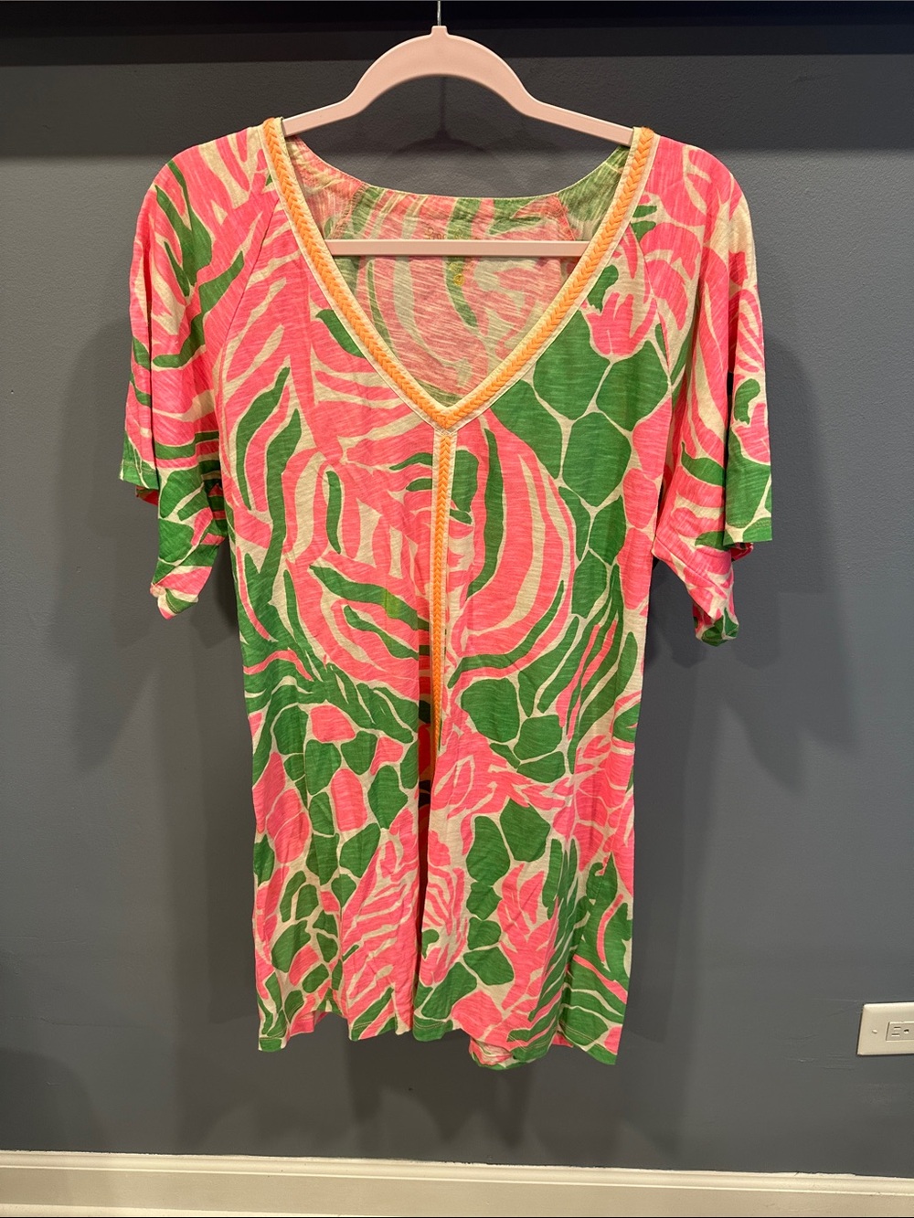 Lilly Pulitzer Bonita Pink Sneaky Tiki Cover Up - Picture 2 of 5